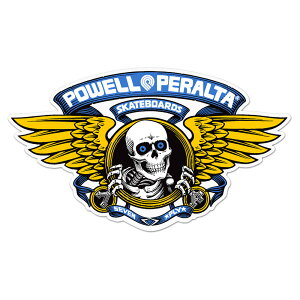 �p�E�G���E�y�����^ POWELL PERALTA12in WINGED RIPPER DIE-CUT BLUE RAMP STICKER�X�e�b�J�[ ���b�p�[ �傫�� �f�J�[�� �X�P�[�g�{�[�h �X�P�{�[ sk8 skateboard