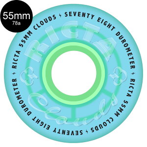 N^ RICTA55mm CLOUDS TRANSPARENT BLUE GITD 78A WHEELS\tgEB[ 4Zbg NEY N[U[ tB}[ XP[g{[h XP{[ sk8 skateboard ^C [[ ԗ Â y2507z