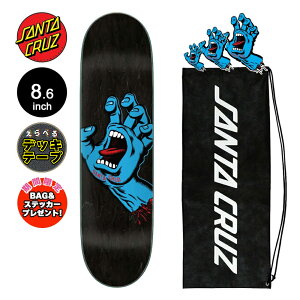 T^N[Y SANTA CRUZXP{[ fbL 8.6 SCREAMING HAND BLACK TEAM DECKXN[~Onh XP[g{[h Xg[g sk8 skateboard y2211z