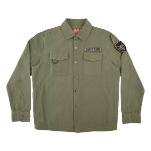 �T���^�N���[�Y SANTA CRUZCRAWL UTILITY L/S MILITARY JACKET�W���P�b�g �X�g�����W���[�V���O�X ����R���{ �A�E�^�[ �~���^���[�W���P�b�g �㒅 �����Y �X�P�[�g�{�[�h �X�P�{�[ sk8 skateboard�y25HD�z