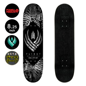 �p�E�G���E�y�����^ POWELL PERALTA�X�P�{�[ �f�b�L 8.25 FLIGHT SKELTON SILVER FOIL DECK SHAPE 243�t���C�g �y�� �X�P�[�g�{�[�h �X�g���[�g sk8 skateboard �y2502�z