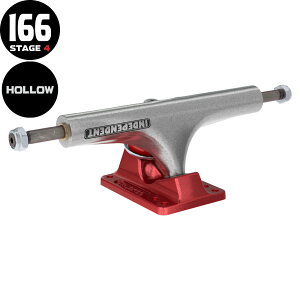 �C���f�B�y���f���g INDEPENDENT166 HOLLOW BAR LOGO SILVER ANO RED STANDARD TRUCKS(STAGE4)�g���b�N �X�^���_�[�h �C���f�B�[ �X�P�[�g�{�[�h �X�P�{�[ sk8 skateboard 1�y2606�z
