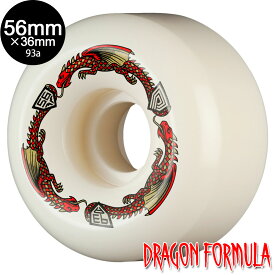 パウエル・ペラルタ POWELL PERALTA56mm x 36mm DRAGON FORMULA RED 93A WHEELソフトウィール (4個セット) ドラゴンフォーミュラ スケートボード スケボー sk8 skateboard タイヤ ローラー 車輪 速い【2403】