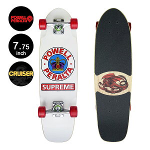 �p�E�G���E�y�����^ POWELL PERALTA7.75in x 27.20in SIDEWALK SURFER SUPREME CRUISER COMPLETE WHITE�R���v���[�g �T�C�h�E�H�[�N�E�T�[�t�@�[ �V���v���[�� �N���[�U�[(�����g���i) �ʋ� �ʊw �X�P�[�g�{�[�h �X