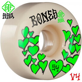 BONES WHEELS ボーンズ ウィール54mm STF LOVE V4 WIDE 99A WHEELSハードウィール(4個セット)ホワイト ストリートテックフォーミュラ スケートボード スケボー sk8 skateboard タイヤ ローラー 車輪 トリック スライド グラインド【2103】