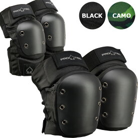 プロテック PRO-TECSTREET KNEE/ELBOW PAD SETニー＆エルボーパッドセット スケートパッド ひざ用プロテクター PROTEC スケートボード スケボー sk8 skateboard BMX inline インライン Bicycle 自転車【2103】