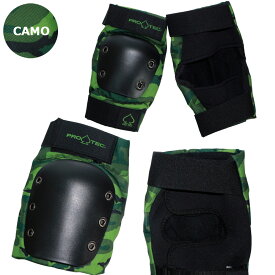 プロテック PRO-TECSTREET KNEE/ELBOW PAD SETニー＆エルボーパッドセット スケートパッド ひざ用プロテクター PROTEC スケートボード スケボー sk8 skateboard BMX inline インライン Bicycle 自転車【2103】