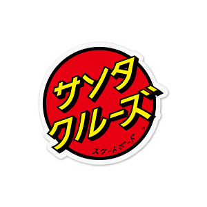 【SANTA CRUZ サンタクルーズ】JAPANESE DOT DECAL 3inchステッカー ジャパニーズドット 3インチ カタカナ 日本 スケートボード スケボー sk8 skateboard