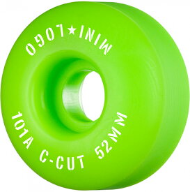 MINI LOGO ミニロゴWHEEL C-CUT"2" 52mm 101A GREEN(4pacK)ハードウィール(4個セット)グリーン スケートボード スケボー sk8 skateboard タイヤ ローラー 車輪 トリック スライド グラインド