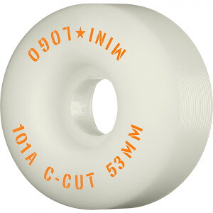 �~�j���S MINI LOGOWHEEL C-CUT"2" 53mm 101A WHITE(4pacK)�n�[�h�E�B�[��(4�Z�b�g)�z���C�g �X�P�[�g�{�[�h �X�P�{�[ sk8 skateboard �^�C�� ���[���[ �ԗ� �g���b�N �X���C�h �O���C���h �����\�E���^���g