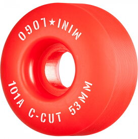 MINI LOGO ミニロゴWHEEL C-CUT"2" 53mm 101A RED(4pacK)ハードウィール(4個セット)レッド スケートボード スケボー sk8 skateboard タイヤ ローラー 車輪 トリック スライド グラインド