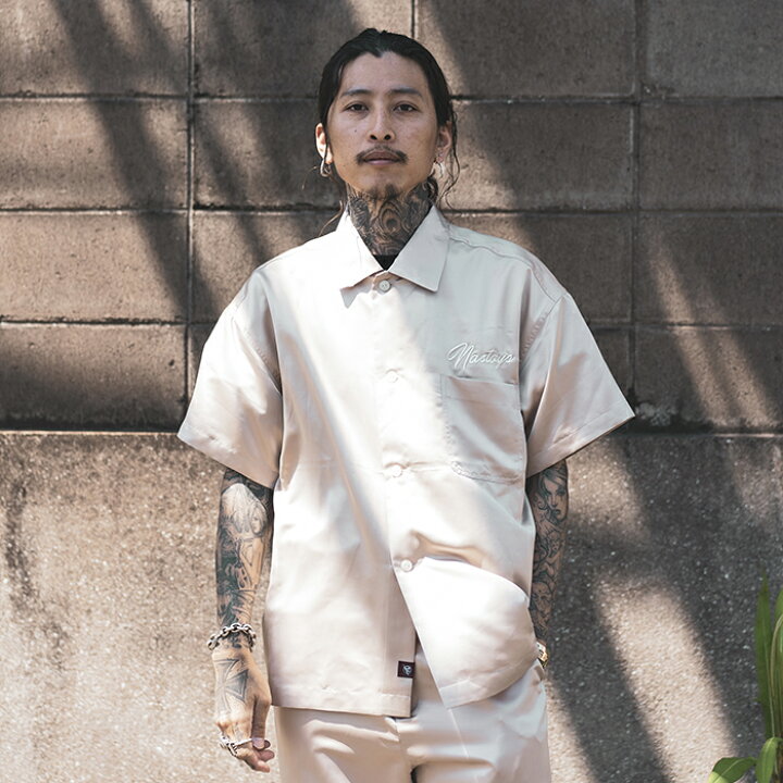 楽天市場】NASTOYS ナストイズ / 「Satin S/S Over Shirt / GOLD 