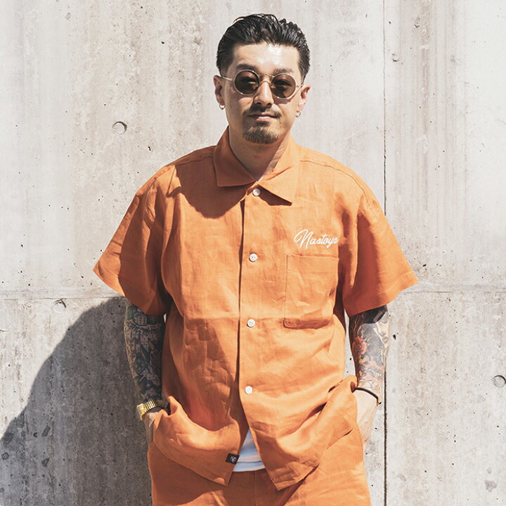 楽天市場】NASTOYS ナストイズ / 「Linen S/S Over Shirt / ORANGE 