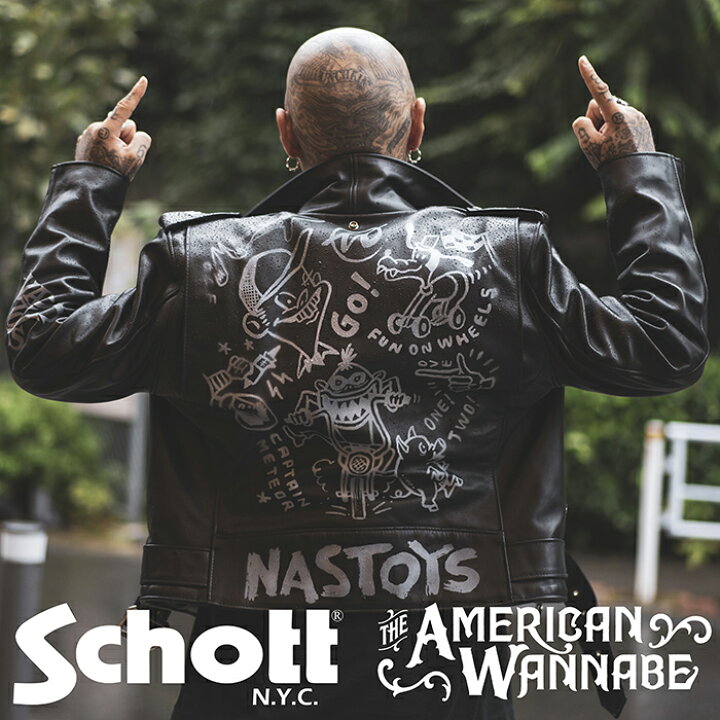 楽天市場】Schott × AMERICAN WANNABE /「EXCLUSIVE NASTOYS ONE STAR 