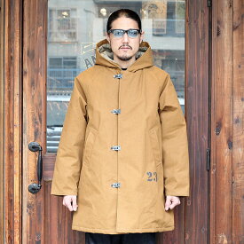 WEIRDO ウィアード / 「WARNING - WARMER COAT / CAMEL」ウォーマーコート/ MEN'S メンズ / コート / ジャケット / アウター / 長袖 / 難燃ダック / プリント / / アウトドア / ミリタリー / カジュアル / アメカジ / キャメル