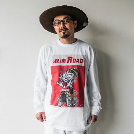 NASTOYS ナストイズ / 「浪速ROAD L/S TEE / WHITE」 ロングスリーブティーシャツ / MEN'S メンズ / Tシャツ / プリント / クルーネック / 長袖 / カジュアル / アメカジ / ホワイト