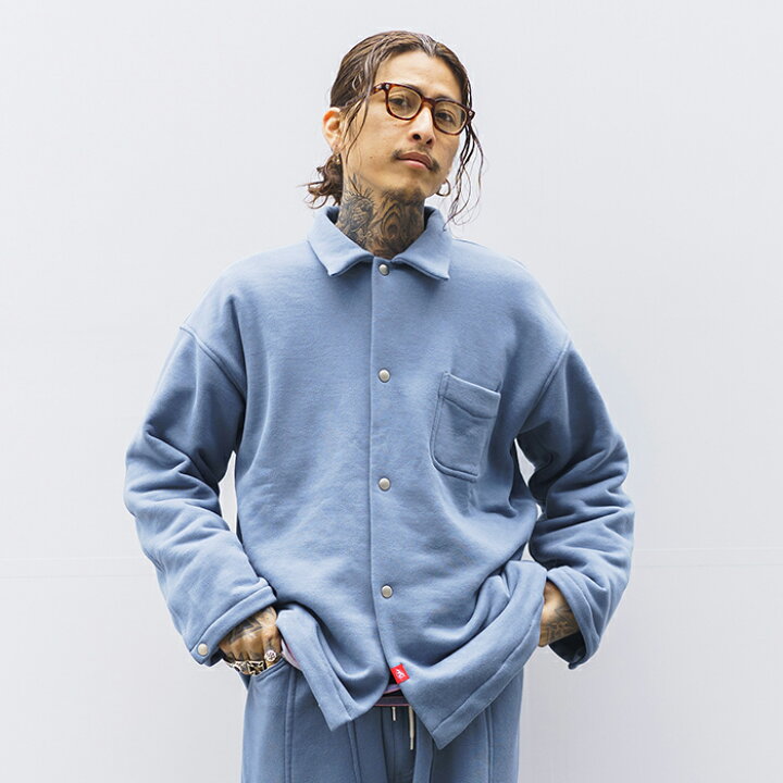 楽天市場】NASTOYS ナストイズ / 「Sweat Over Shirt Jacket / BLUE 