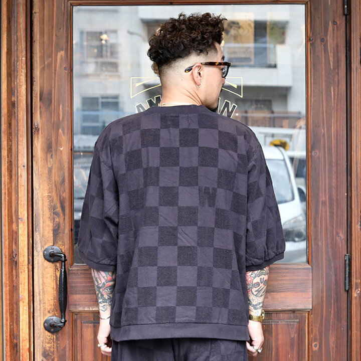 楽天市場】WEIRDO ウィアード / 「CHECKER - H/S PILE SWEAT / BLACK  