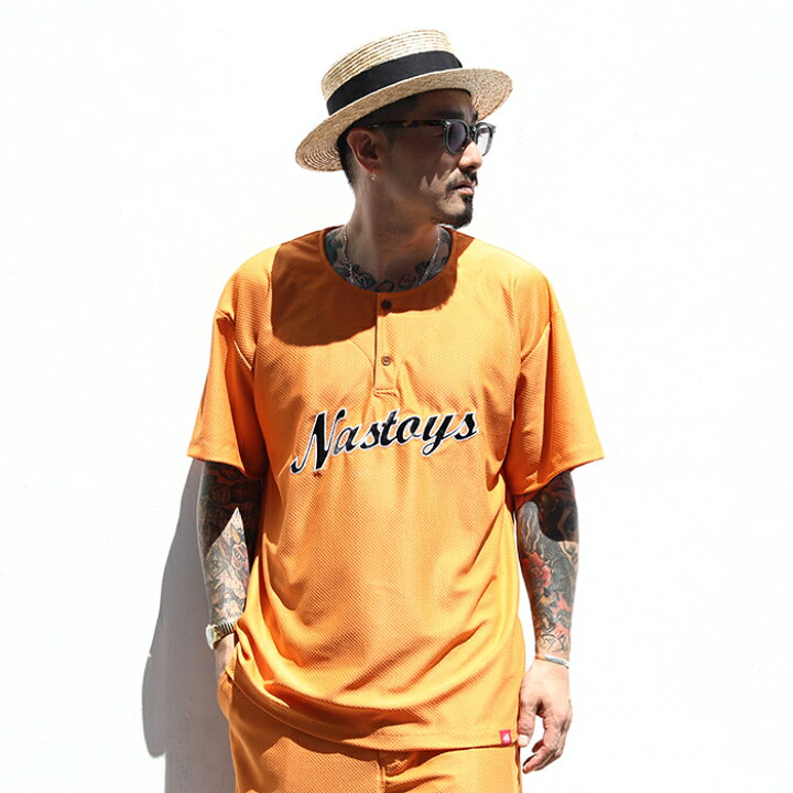 楽天市場】NASTOYS ナストイズ /「Mesh Baseball S/S Shirts / ORANGE 