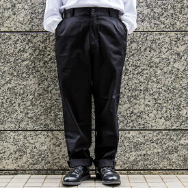 AMERICAN WANNABE アメリカンワナビー / 「STANDARD TROUSERS / BLACK」スタンダードトラウザース / MEN'S メンズ / チノパン / ワークパンツ / ロングパンツ / ストレートシルエット / テーパードシルエット / カジュアル / ストリート / アメカジ