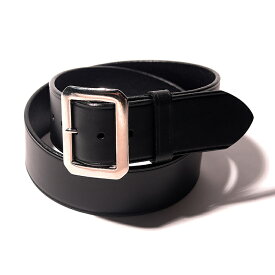 BLACK SIGN ブラックサイン / 「Plain Belt with North & Judd co., Buckle (1950s N.O.S) / BLACK」ベルト / BSSA-24602BLK / MEN'S メンズ / ベルト / 革製品 / レザー / イタリアンレザー / カジュアル / アメカジ