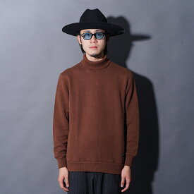 TROPHY CLOTHING トロフィークロージング /「Naval High Neck L/S Tee / BROWN」コットンニットハイネックL/S Tシャツ / TR25AW-207 / MEN'S メンズ / Tシャツ / ハイネック / ニット / セーター / 長袖 / カジュアル / アメカジ
