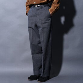 TROPHY CLOTHING トロフィークロージング 「Engineer Covert Trousers / GRAY」エンジニアコバートトラウザース TR25AW-601 MEN'S メンズ ワークパンツ スラックス アメカジメンズ ワンウォッシュ 股上深め ワイドデニムパンツ