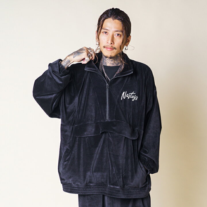 楽天市場】NASTOYS ナストイズ / 「Velor Track Jacket / BLACK 