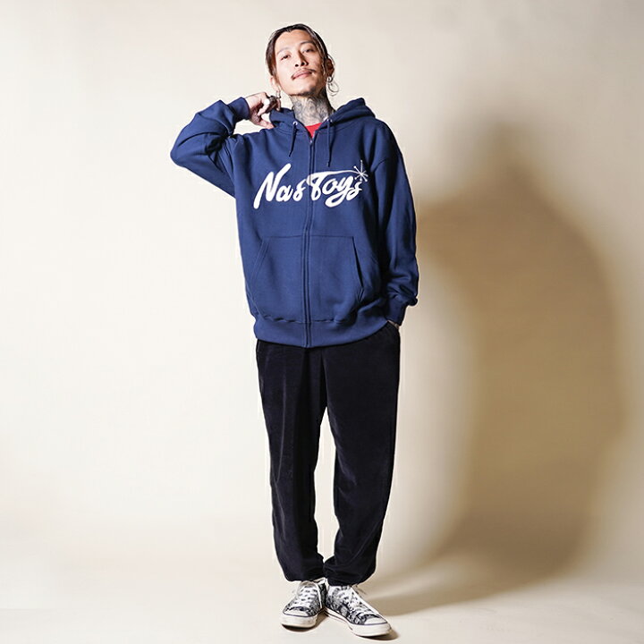 楽天市場】NASTOYS ナストイズ / 「Side Logo Sweat Zip Parka / NAVY 