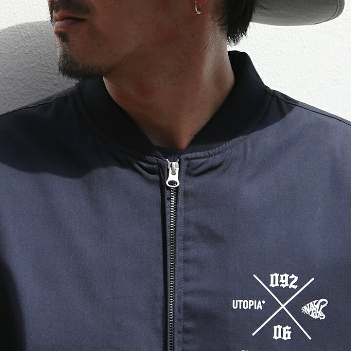 楽天市場】【限定】UTOPIA×NASTOYS「NASTOPIA TEAM JACKET / NAVY 