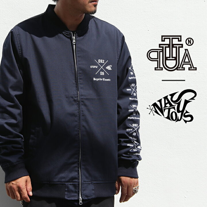 楽天市場】【限定】UTOPIA×NASTOYS「NASTOPIA TEAM JACKET / NAVY 