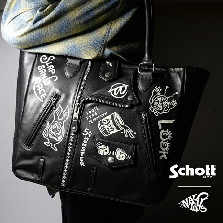 楽天市場】Schott × NASTOYS「EXCLUSIVE RIDERS TOTE BAG 