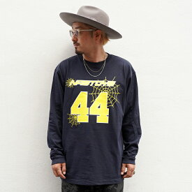 NASTOYS ナストイズ /「Spider Web L/S TEE / NAVY」プリントL/S Tシャツ / NTCB-240202 / MEN'S メンズ / Tシャツ / ロンT / プリント / ビックシルエット / クルーネック / 長袖 / カジュアル / アメカジ