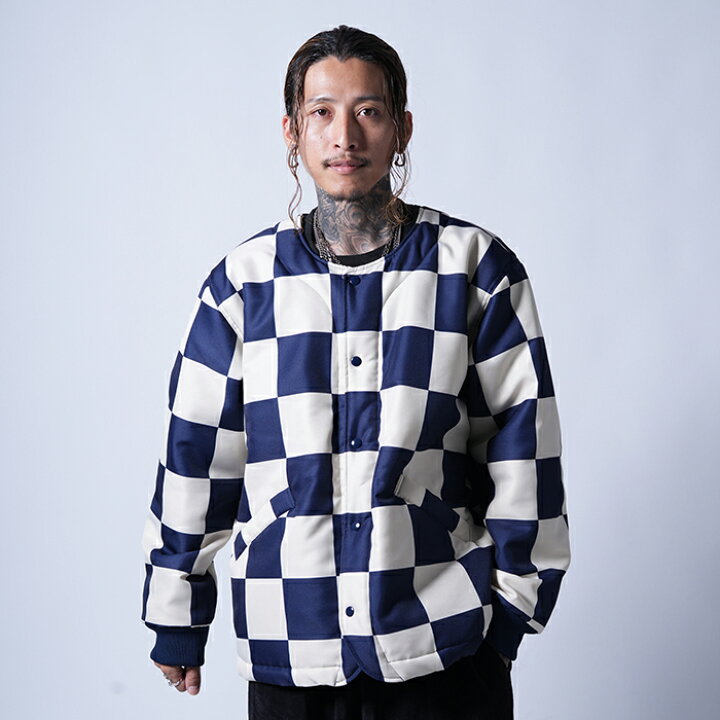 楽天市場】NASTOYS ナストイズ / 「Checker Liner Jacket / NAVY×IVORY 