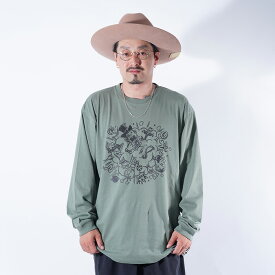 NASTOYS ナストイズ / 「Play L/S TEE / GREEN」プリントL/STシャツ / MEN'S メンズ / Tシャツ / プリント / ビックシルエット / クルーネック / 長袖 / カジュアル / アメカジ