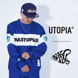 【LIMITED ITEM】UTOPIA×NASTOYS「Nastopias SWEAT L/S TEE / NAVY」スウェットL/S Tシャツ / MEN'S メンズ / トレーナー / 長袖 / セットアップ / カジュアル / ストリート / アメカジ / 限定