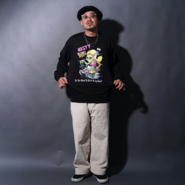 楽天市場】NASTOYS ナストイズ / 「NASTY GIRL Crew Sweat / BLACK 