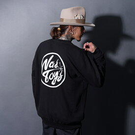 NASTOYS ナストイズ /「Circle Logo Crew Sweat / BLACK」クルーネックスウェット / MEN'S メンズ / トレーナー / クルーネック / プリント / 長袖 / カジュアル / アメカジ / ブラック