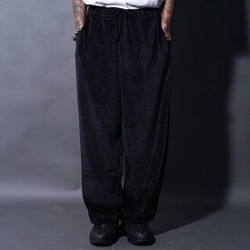 NASTOYS for Naoya Morishita「Velor Track Pants / BLACK」ベロアトラックパンツ / NTP-250202 / MEN'S メンズ / セットアップ / ワイド / イージーパンツ / ベロア / 無地 / カジュアル / アメカジ