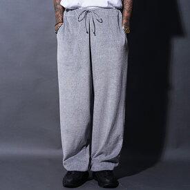 NASTOYS for Naoya Morishita「Velor Track Pants / GRAY」ベロアトラックパンツ / NTP-250202 / MEN'S メンズ / セットアップ / ワイド / イージーパンツ / ベロア / 無地 / カジュアル / アメカジ