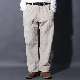 NASTOYS/ナストイズ「3.5W Corduroy Trousers / WHITE」コーデュロイトラウザース / NTP-250302 / MEN'S メンズ / セットアップ / ワイド / ストレート / コーデュロイ / 無地 / カジュアル / アメカジ
