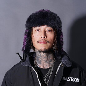 NASTOYS ナストイズ / 「Flight Cap / PURPLE」フライトキャップ / NTH-250102 / MEN'S メンズ / キャップ / 帽子 / ボア / フェイクファー / レオパード / カジュアル / ストリート / アメカジ