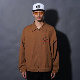 GANGSTERVILLE ギャングスタービル / 「XXX - JACKET / BROWN」コットンダックジップジャケット GSV5304 MEN'S メンズ スウィングトップ ジャケット アウター ブルゾン カジュアル アメカジ