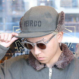 WEIRDO ウィアード / 「SLAVES - EARMUFFS / KHAKI」イヤーマフ / WRD-23-AW-G01 / MEN'S メンズ / 帽子 / キャップ / フライトキャップ / ヴィンテージ / カジュアル / アメカジ