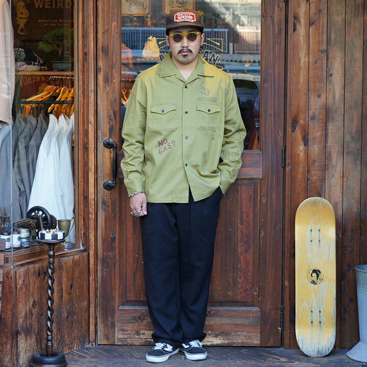楽天市場】WEIRDO ウィアード / 「NO GAS? - L/S WORK SHIRTS / KHAKI 