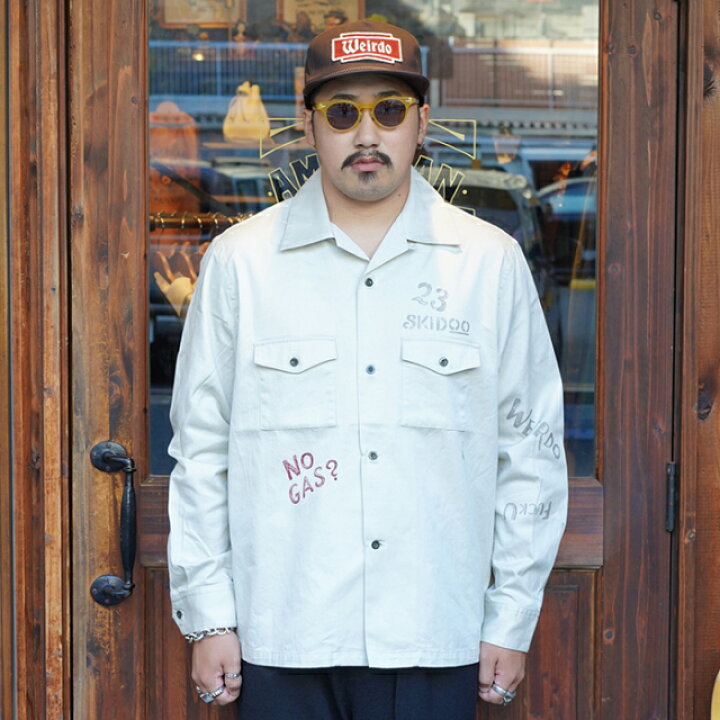 楽天市場】WEIRDO ウィアード / 「NO GAS? - L/S WORK SHIRTS / IVORY 