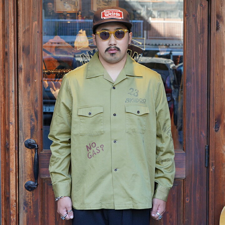 楽天市場】WEIRDO ウィアード / 「NO GAS? - L/S WORK SHIRTS / KHAKI 