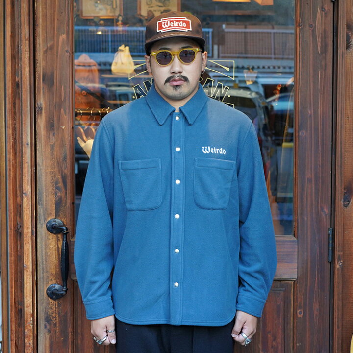 楽天市場】WEIRDO ウィアード / 「FLAME - L/S FLEECE SHIRTS / BLUE 
