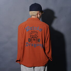 WEIRDO ウィアード / 「DRAGWAY - L/S SHIRTS / BRICK」オリジナルレーヨンL/Sシャツ / WRD5308 / MEN'S メンズ / シャツ / 長袖 / 開襟 / レーヨン / カジュアル / アメカジ