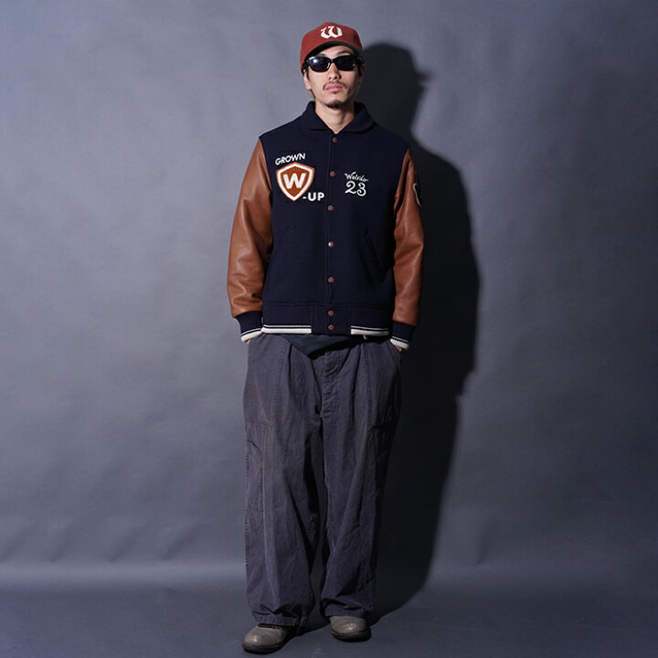 楽天市場】WEIRDO ウィアード /「Weirdo - STADIUM JACKET / NAVY 